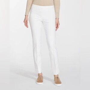 Lafayette 148 New York Bleecker white Cotton Pants Size 8